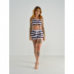 Woman striped swimming suit