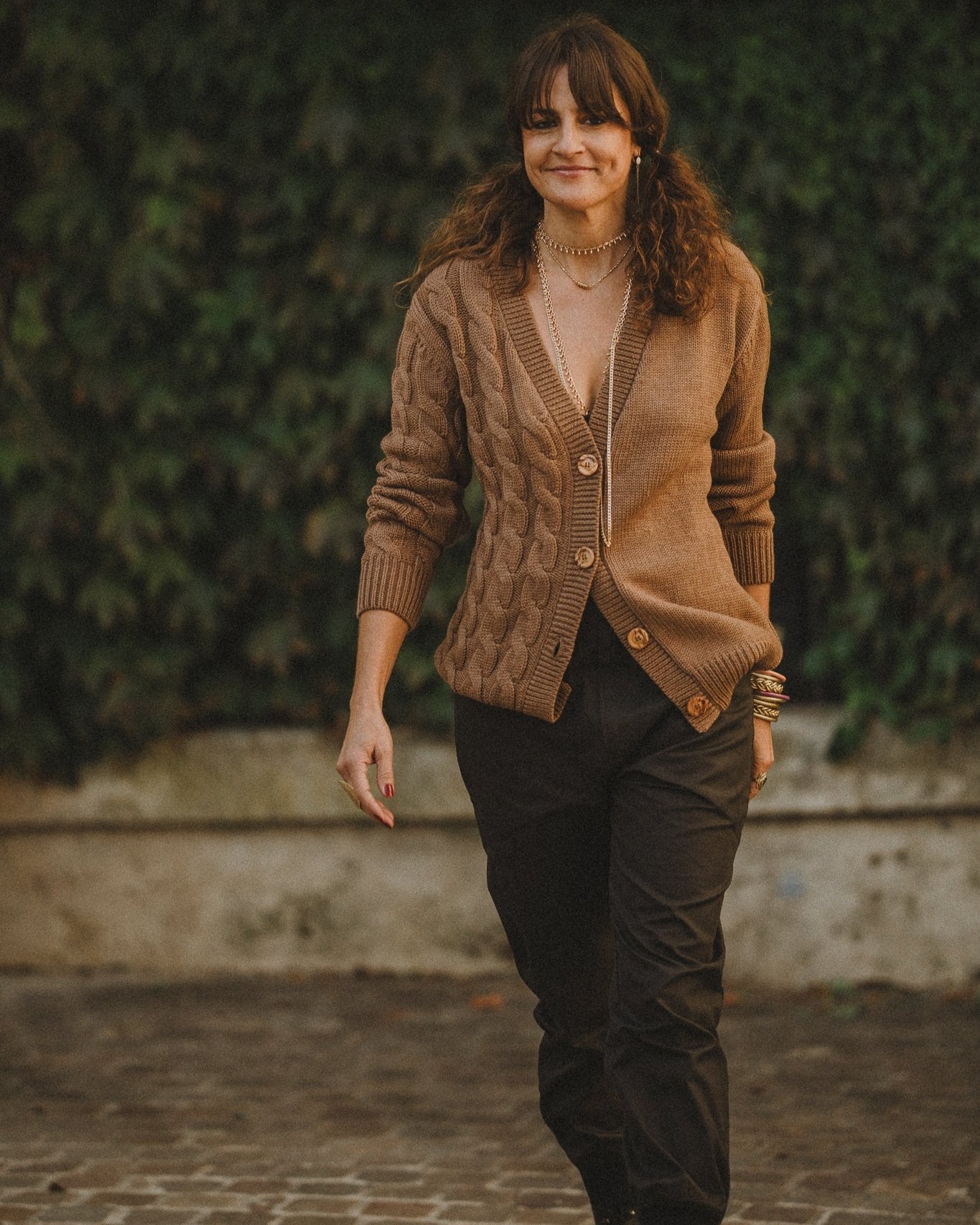 GILET TORSADE CAMEL