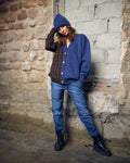 BONNET EN LAINE  BLEU