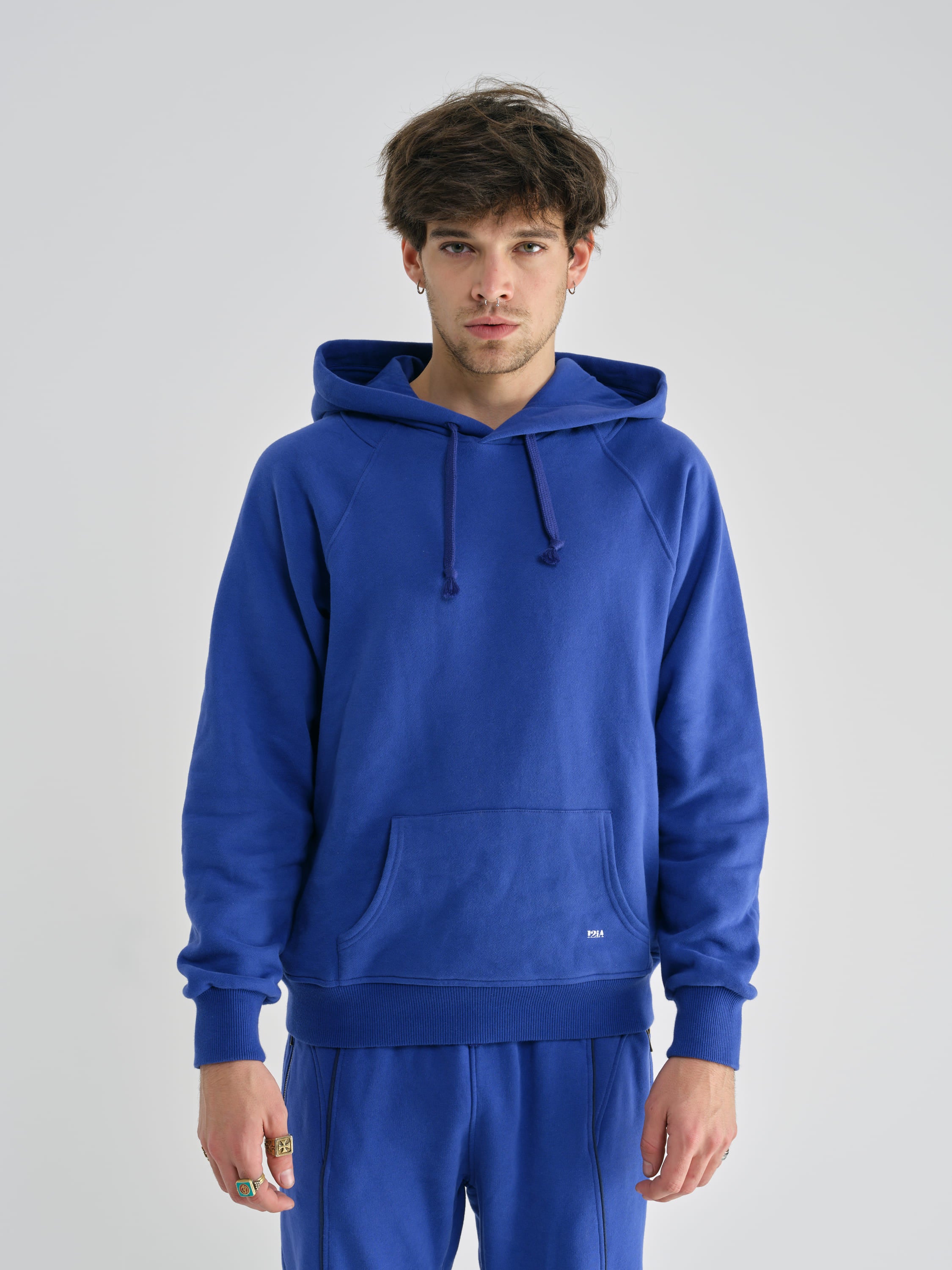 HOODIE EN COTON BLEU