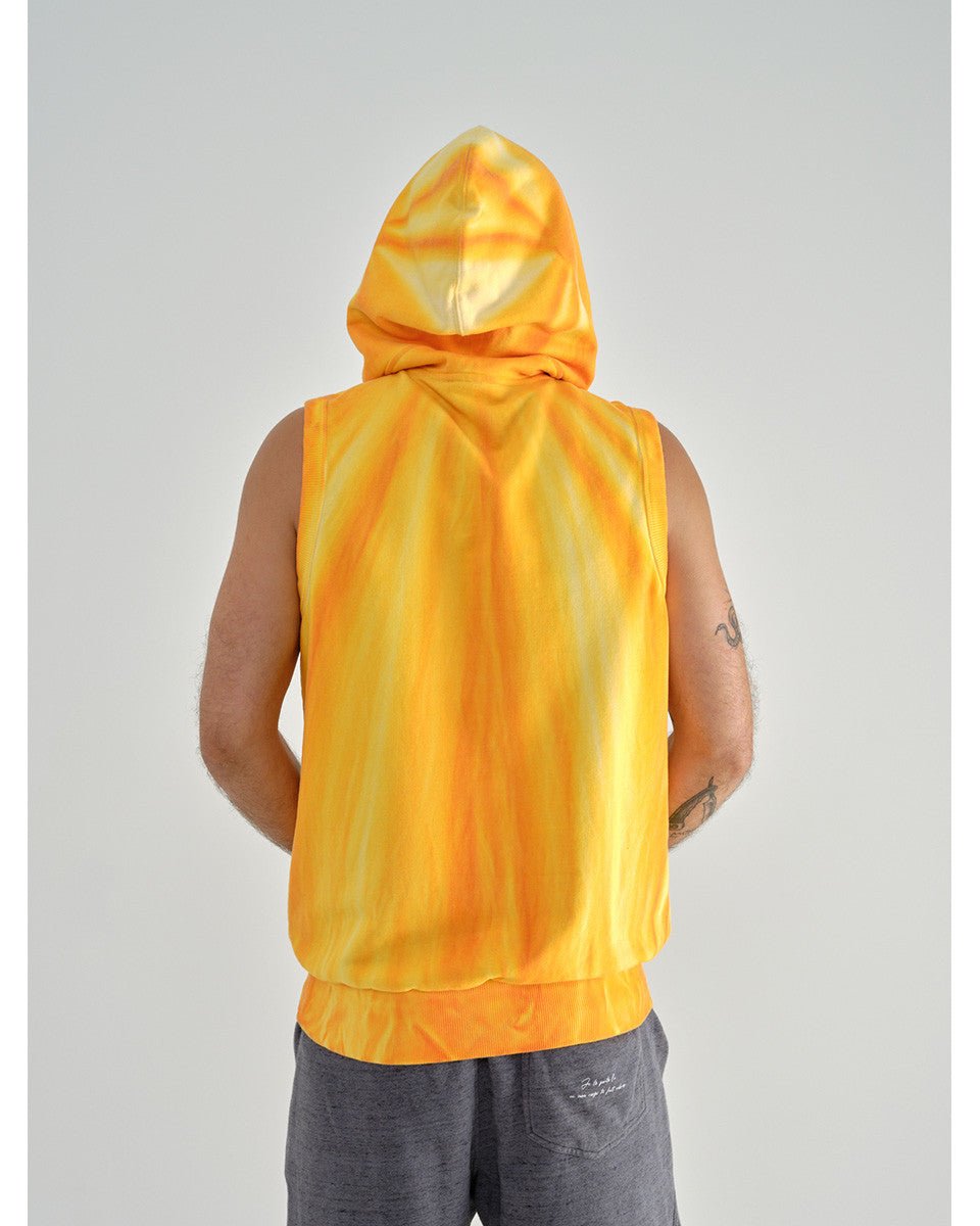 HOODIE SANS MANCHE JAUNE