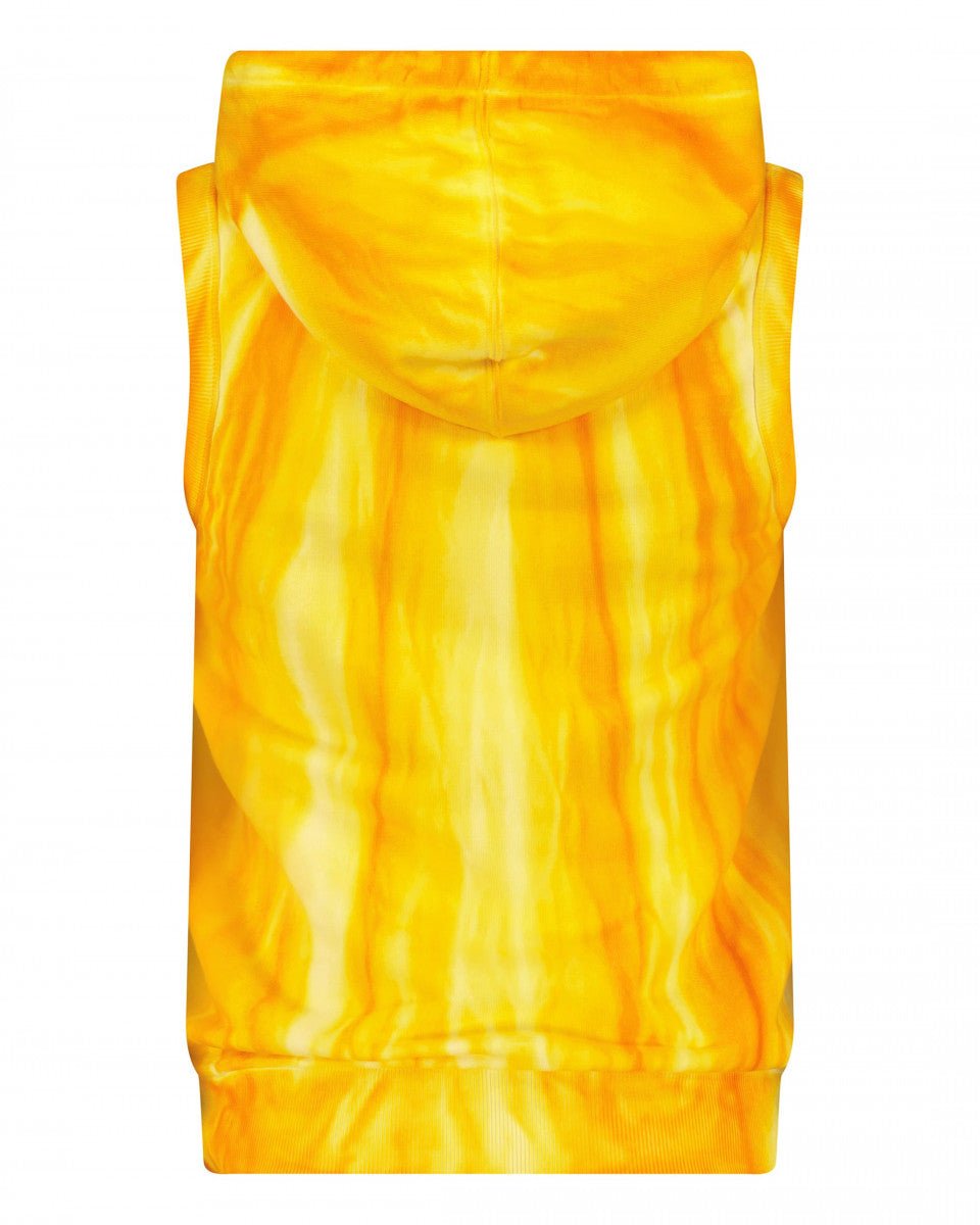 HOODIE SANS MANCHE JAUNE