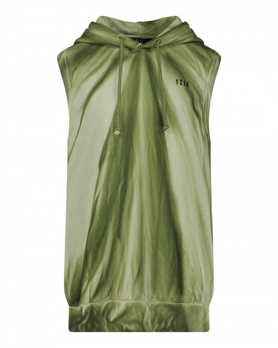 HOODIE SANS MANCHE KAKI
