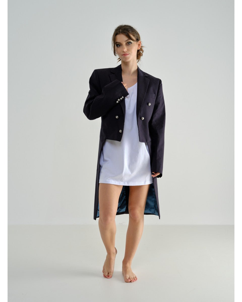 VESTE QUEUE DE PIE NOIR