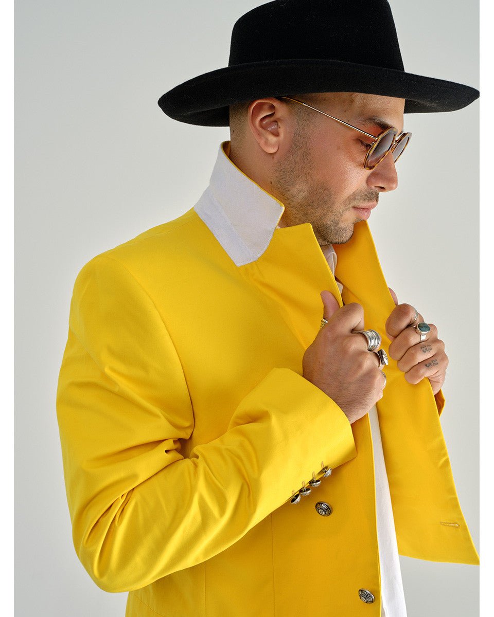 VESTE QUEUE DE PIE JAUNE