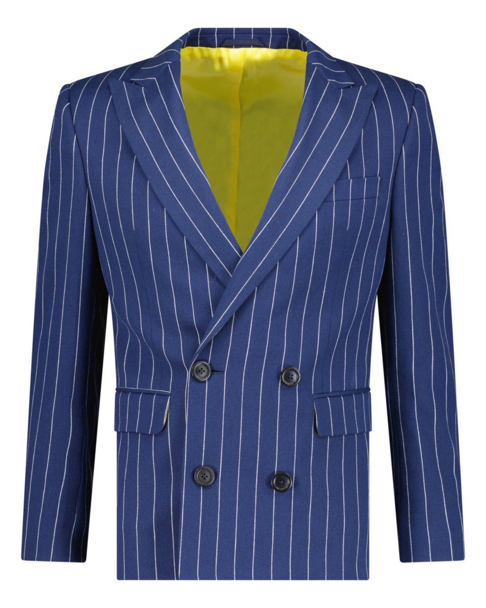 BLAZER CROISÉ BLEU MARINE A RAYURES