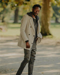 BLAZER VELOURS COTELE GRIS