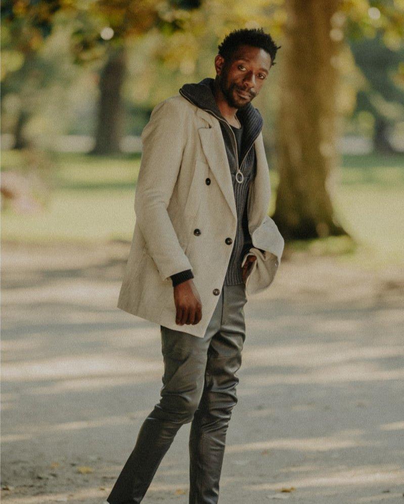 BLAZER VELOURS COTELE GRIS