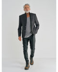 BLAZER GRIS A RAYURES BLANCHES