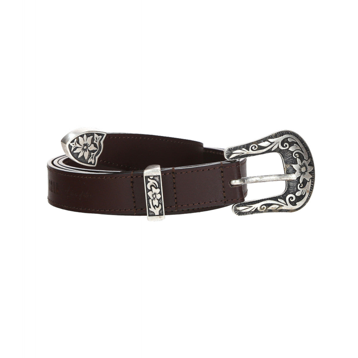 CEINTURE EN CUIR MARRON STELLA