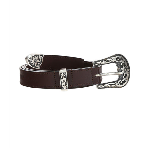 STELLA BROWN LEATHER BELT