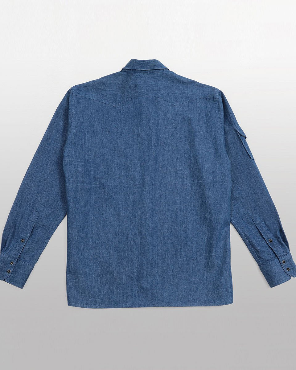 CHEMISE EN DENIM BLEU FONCE TRINITA