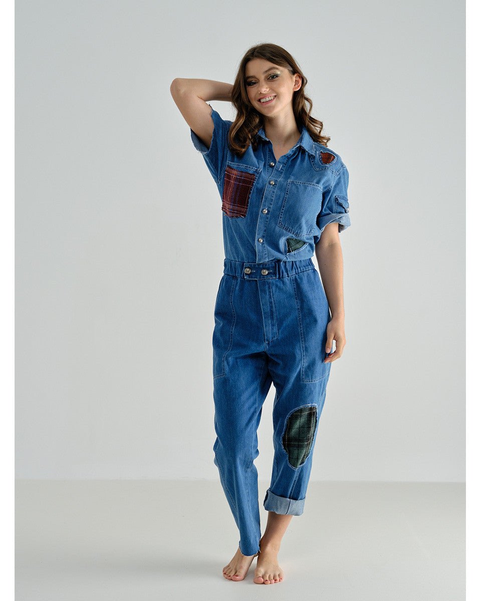 COMBINAISON EN JEAN CUSTOMISEE