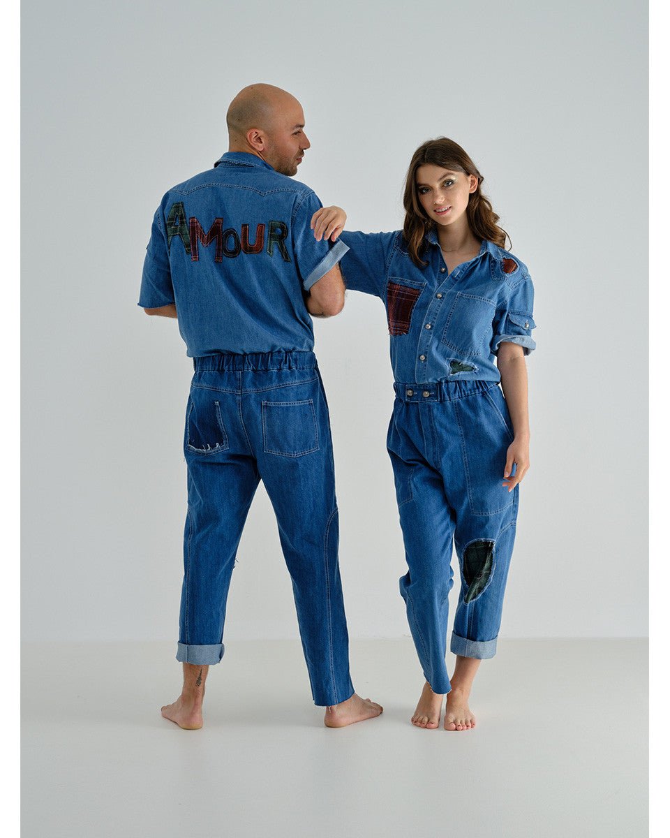 COMBINAISON EN JEAN CUSTOMISEE