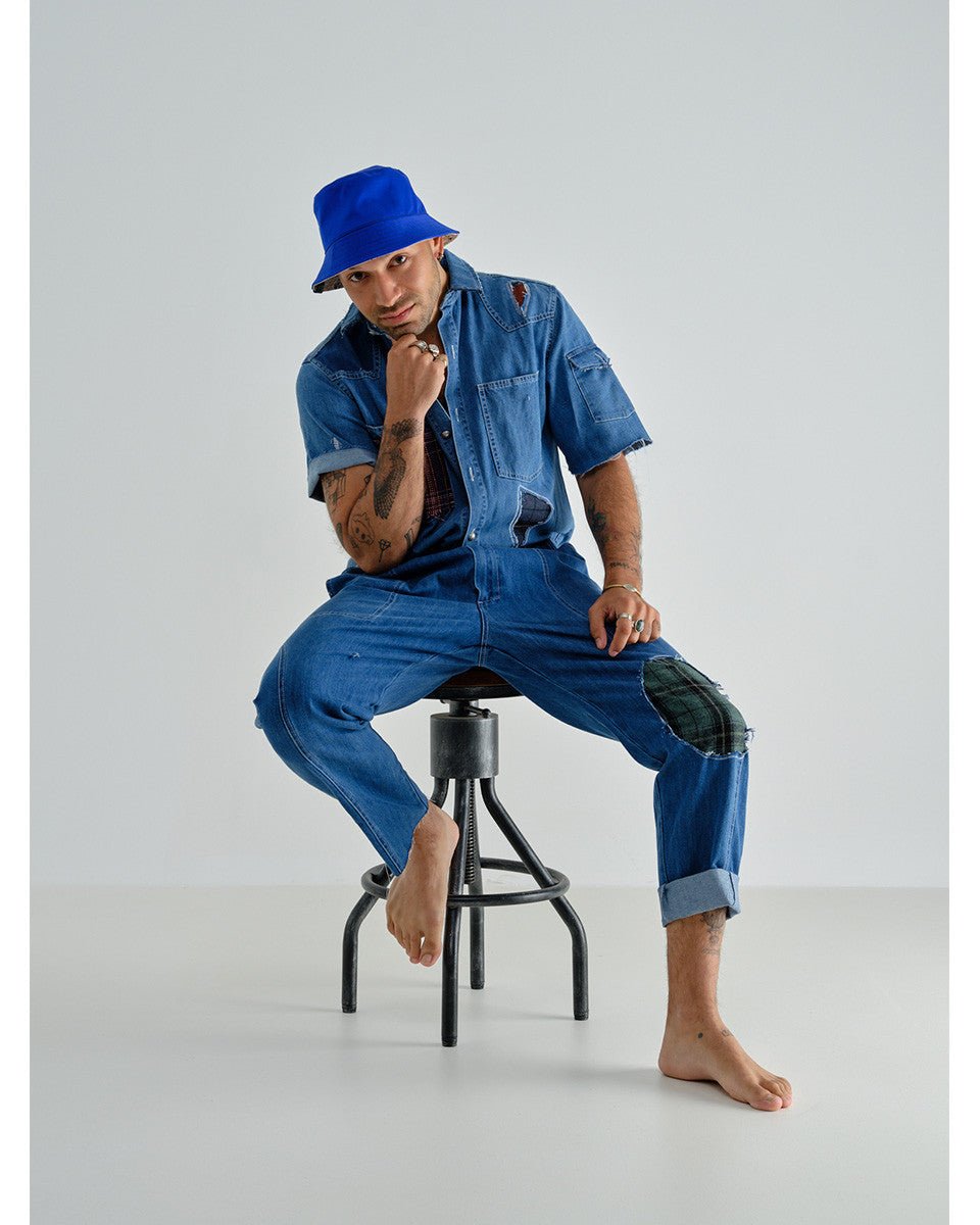 COMBINAISON EN JEAN CUSTOMISEE
