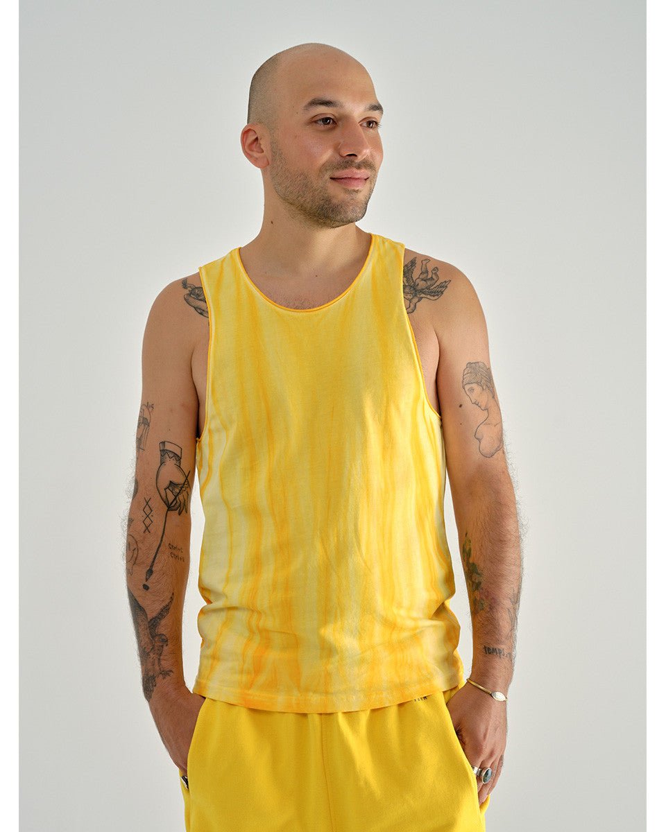 DÉBARDEUR TIE & DYE JAUNE