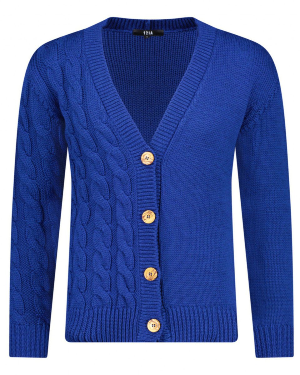 GILET TORSADE BLEU