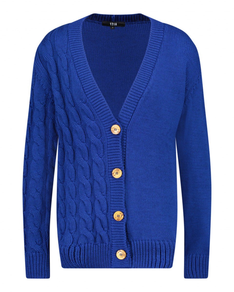 GILET TORSADE BLEU