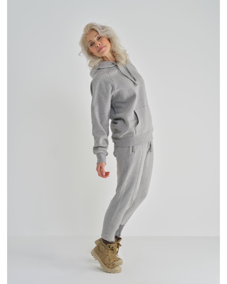 HOODIE EN COTON GRIS