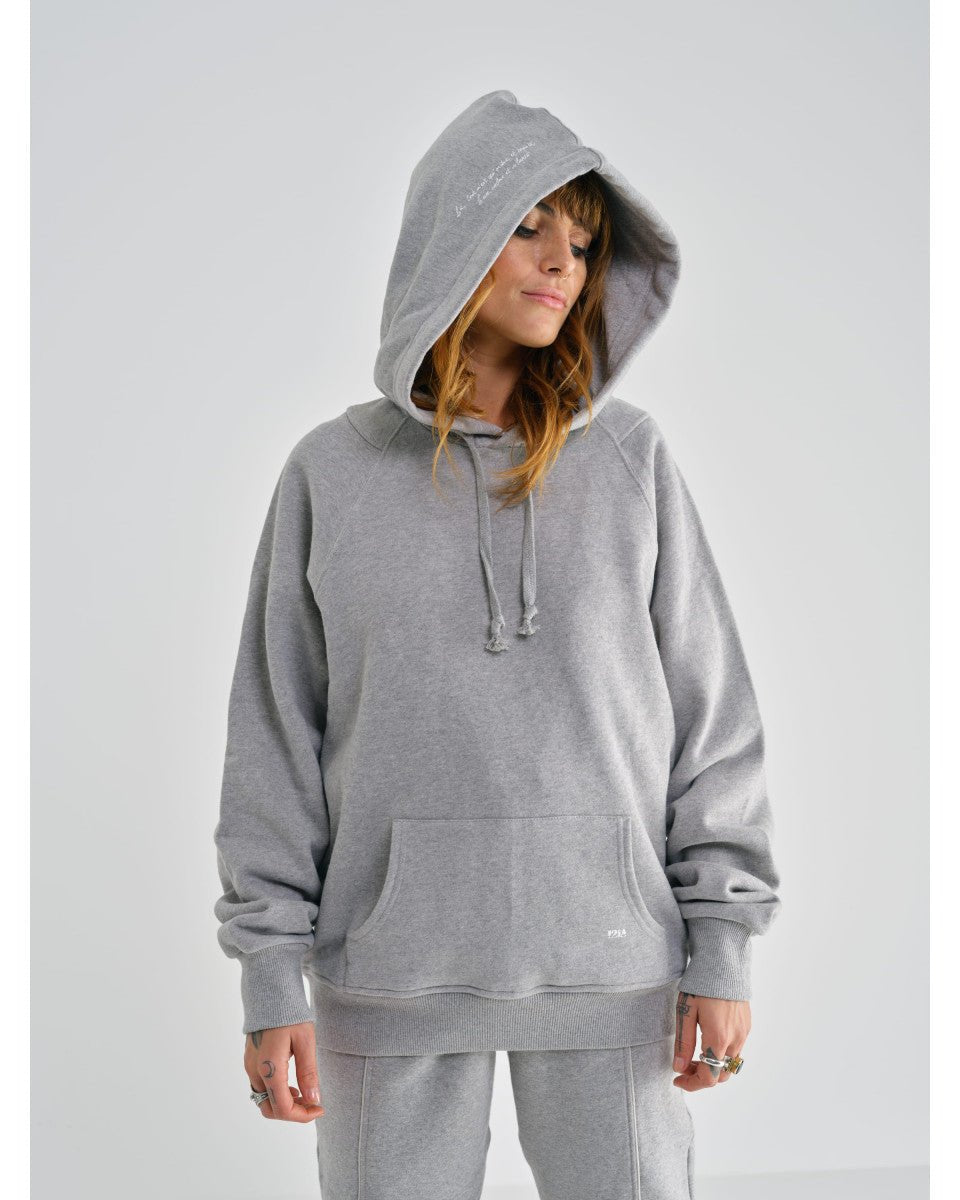 HOODIE EN COTON GRIS