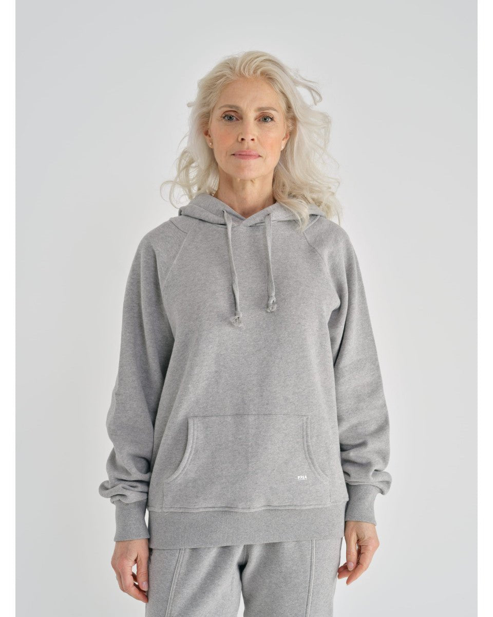 HOODIE EN COTON GRIS