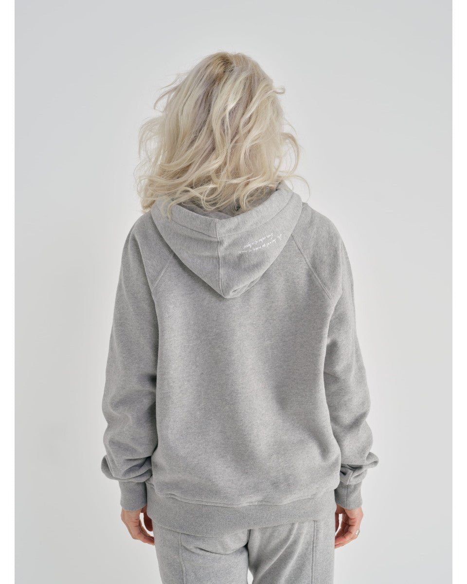HOODIE EN COTON GRIS