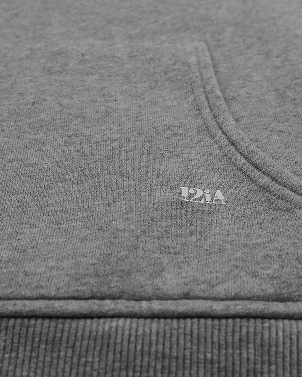 HOODIE EN COTON GRIS