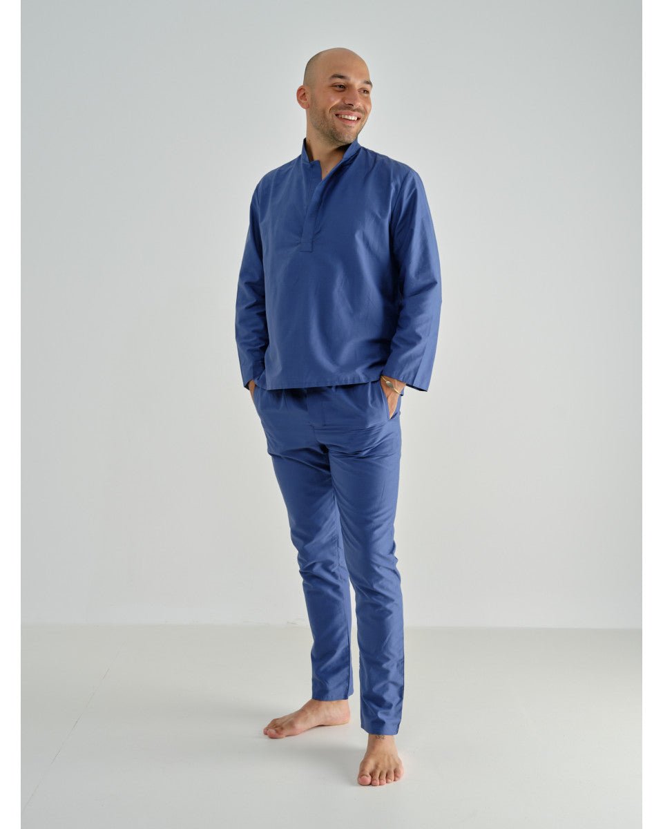 PANTALON DROIT BLEU