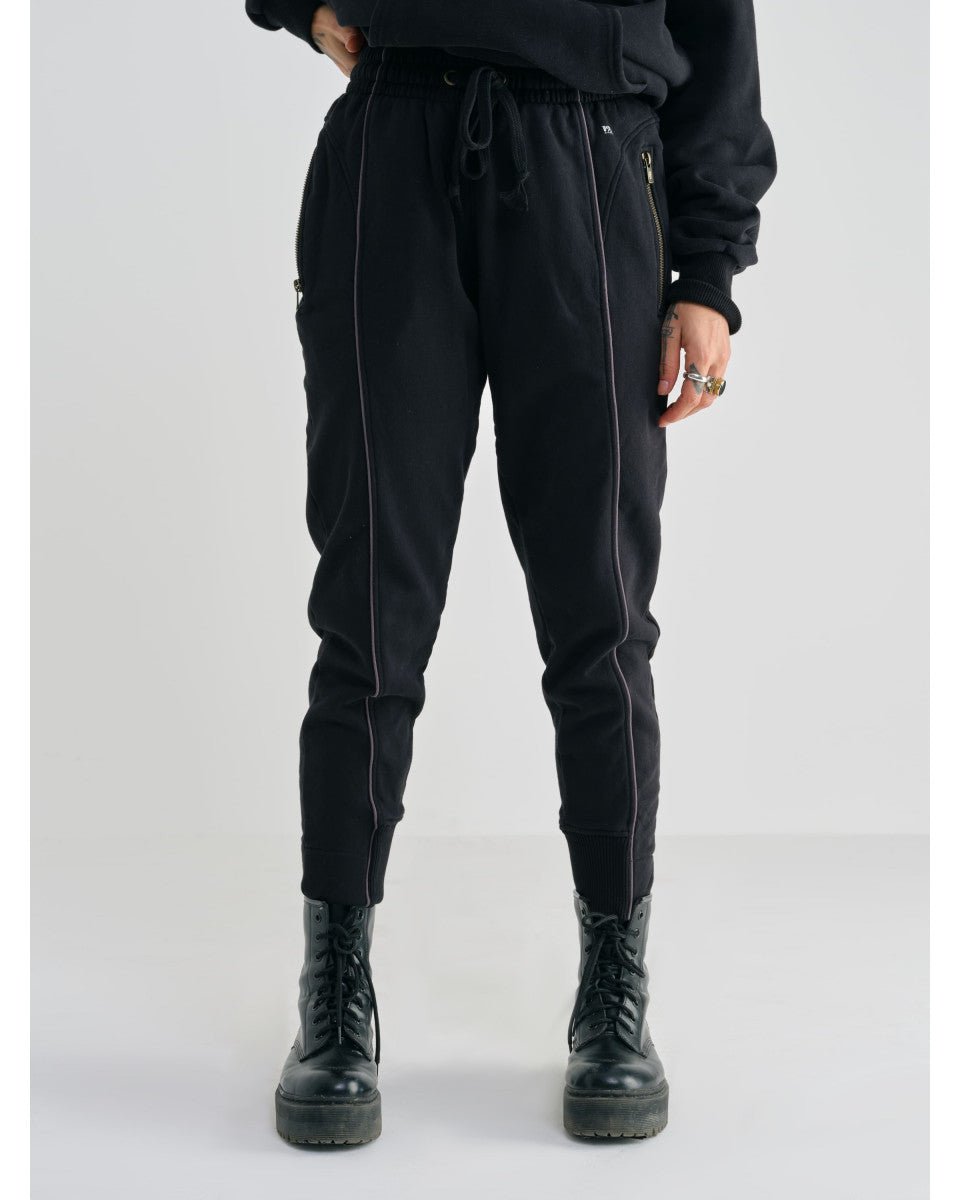 PANTALON DE JOGGING NOIR DÉSINVOLTE