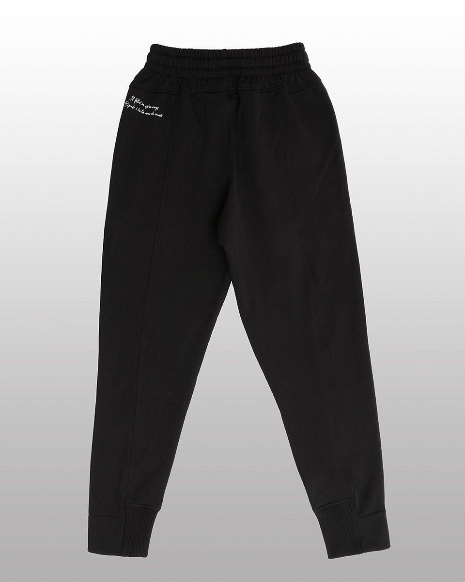 PANTALON DE JOGGING NOIR DÉSINVOLTE