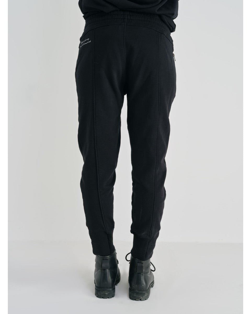 PANTALON DE JOGGING NOIR DÉSINVOLTE