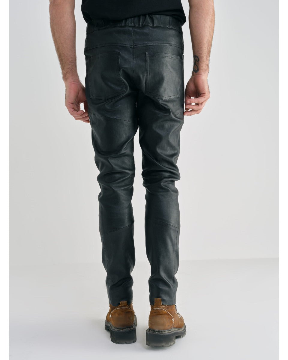 PANTALON EN CUIR NOIR