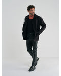 PANTALON EN CUIR NOIR