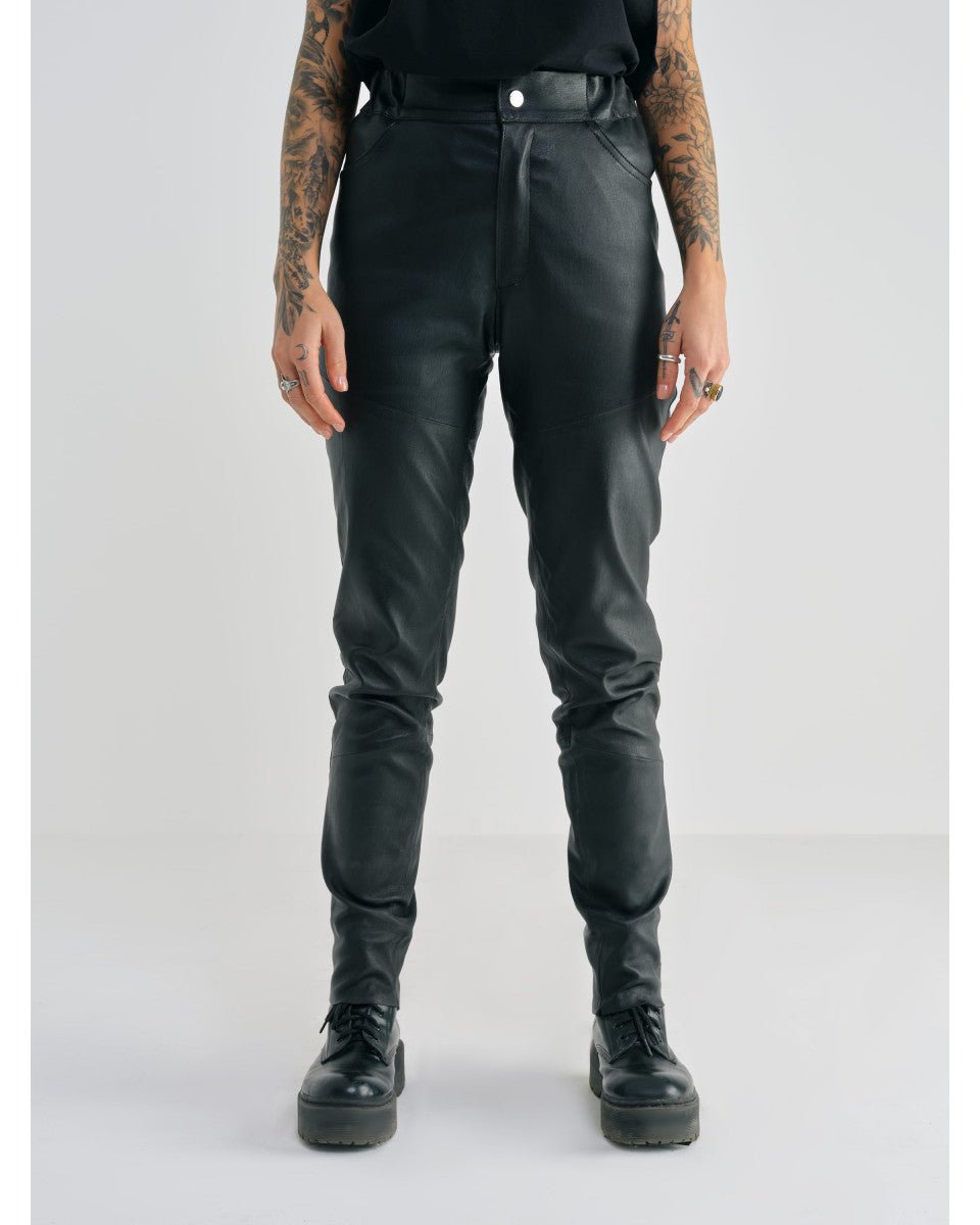 PANTALON EN CUIR NOIR