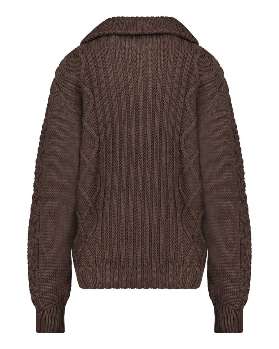 PULL CAMIONNEUR MARRON