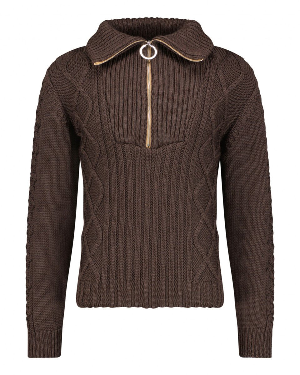 PULL CAMIONNEUR MARRON