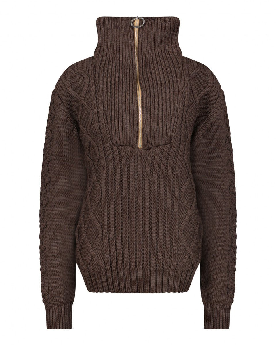 PULL CAMIONNEUR MARRON