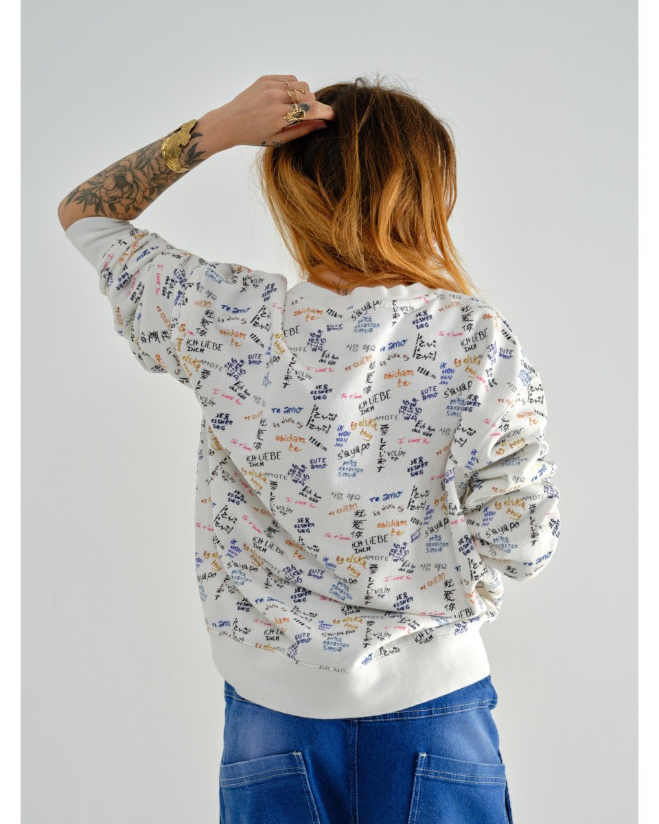 SWEAT BLANC EN COTON