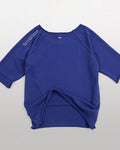 SWEAT MANCHE COURTE COTON BLEU