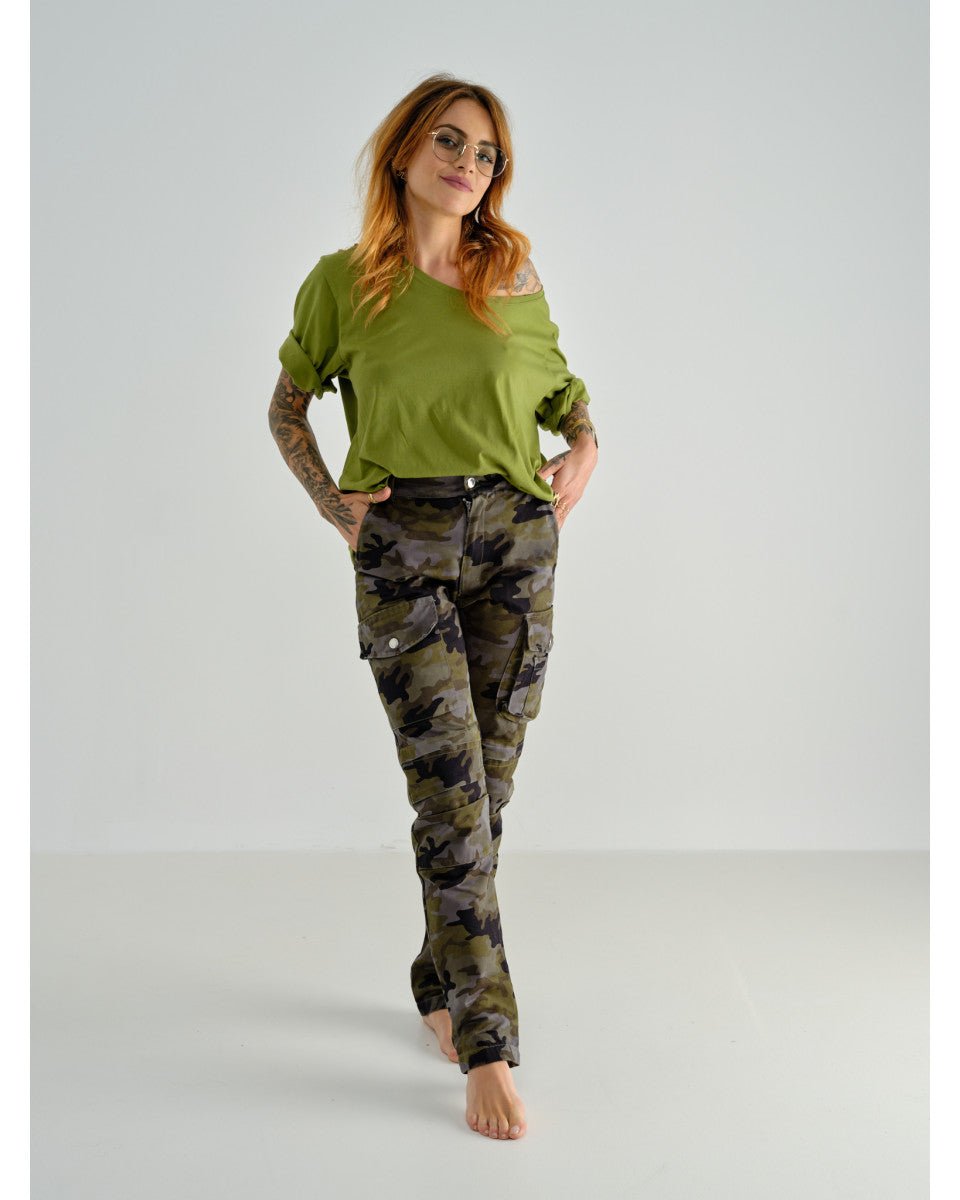 T-SHIRT COTON KAKI