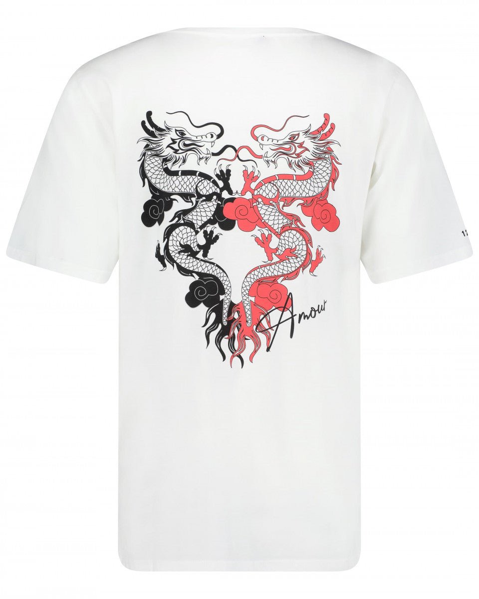 T-SHIRT COL V BLANC