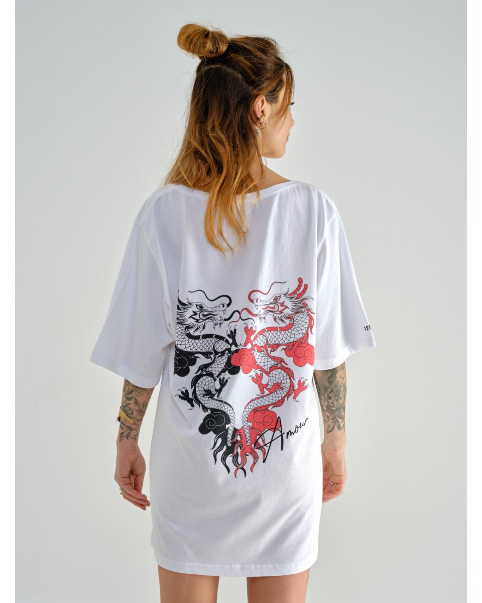 T-SHIRT COL V BLANC