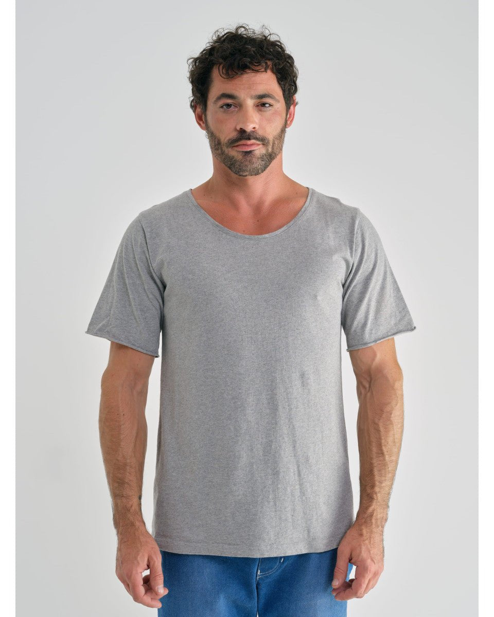 T-SHIRT COTON GRIS
