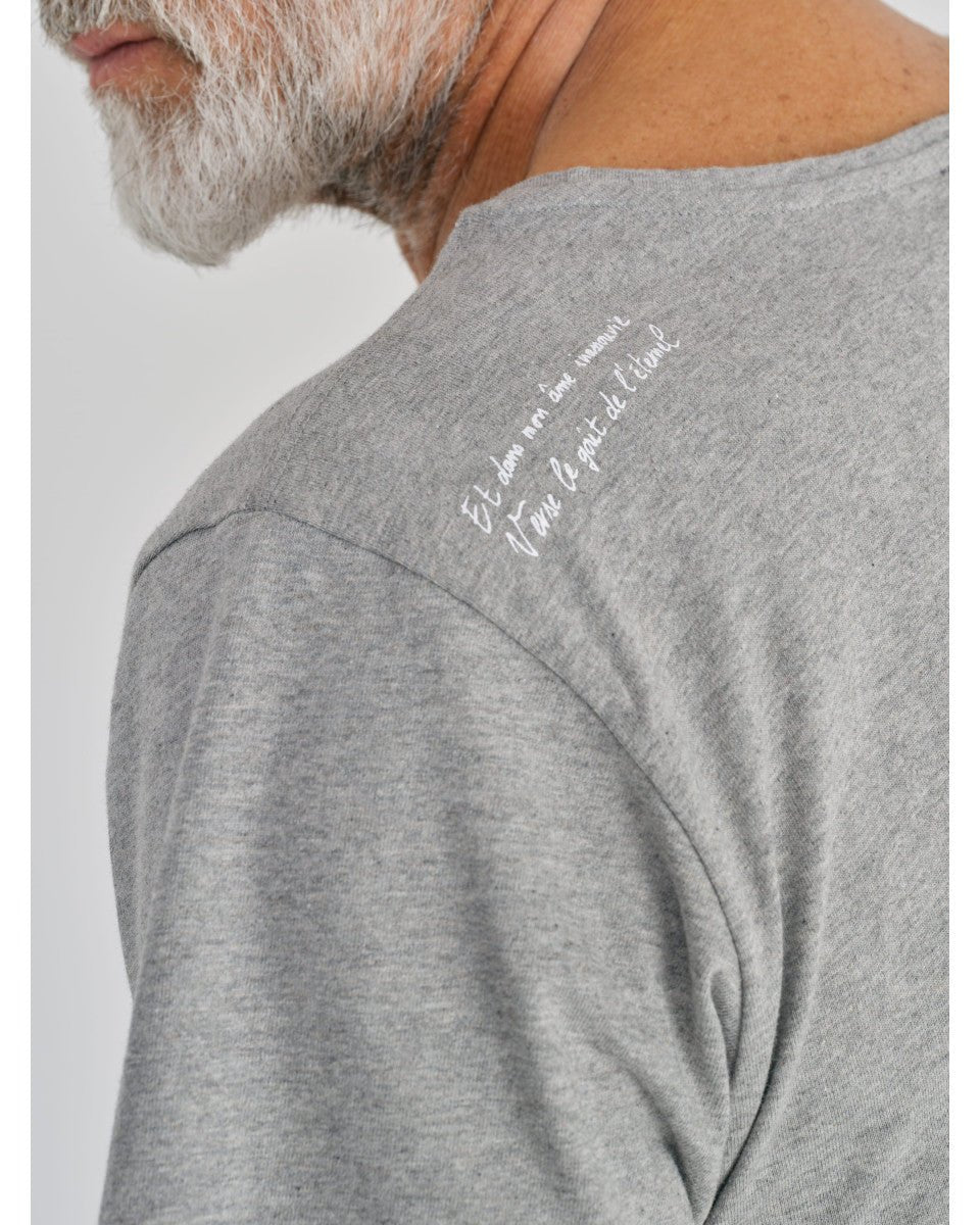 T-SHIRT COTON GRIS