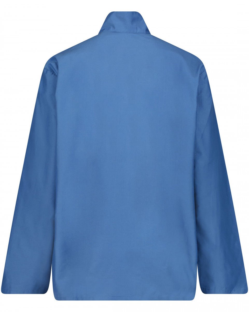 CHEMISE SOIE ET COTON BLEU